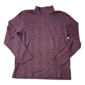 Gap Men's Half Zip Brushed Double Knit Long Sleeve Pullover - Port Royale